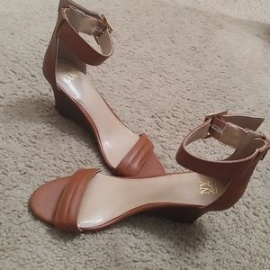 NY&C Ankle strap wedge sandal